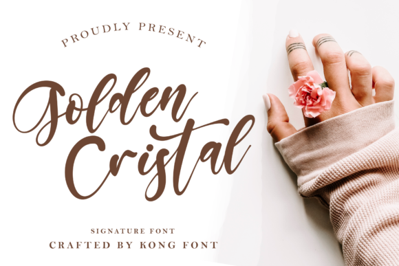 Golden Cristal: A Playful Script Font for Creative Branding