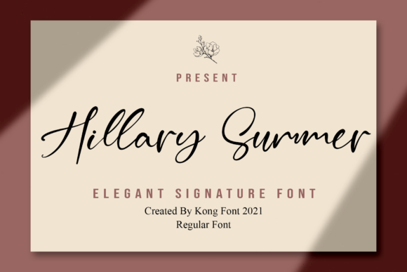 Hillary Summer Font for Web Design