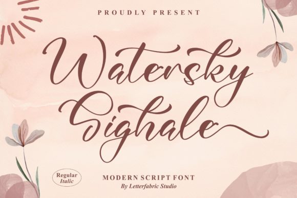 Watersky Sighale: A Modern Script Font for Editorial Design